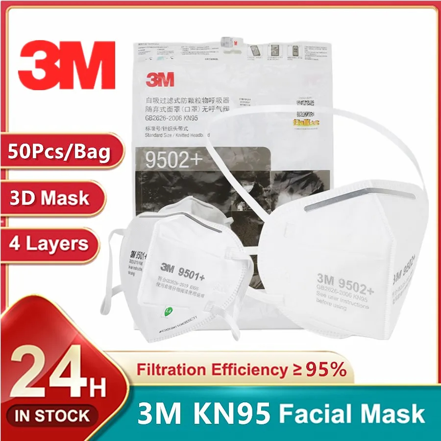 50 sztuk/worek 3M KN95 maska ​ – 3M Mask 9502+ recenzja i cena